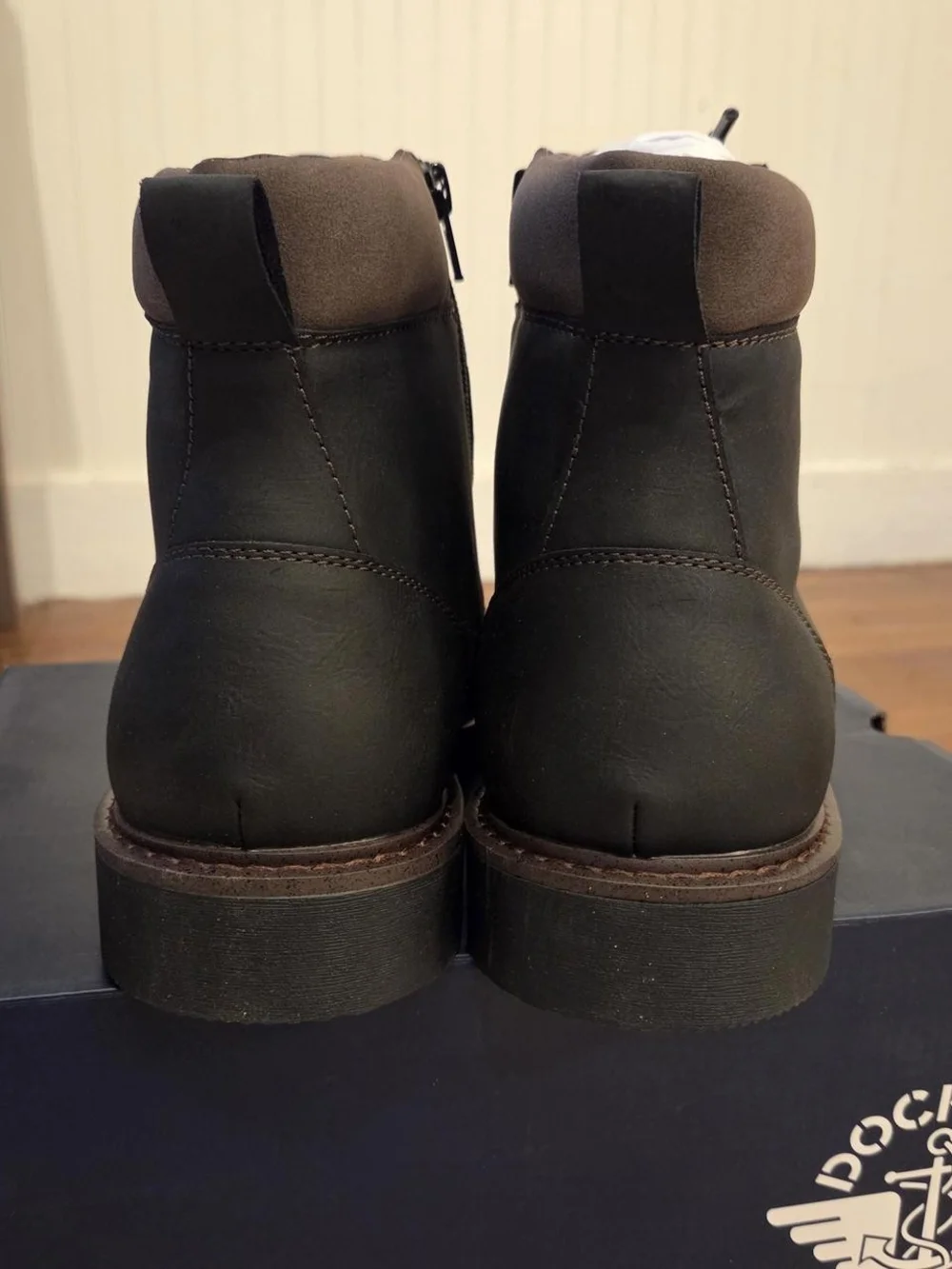 Dockers Men's Black Lace-Up Dudley Ankle Boots